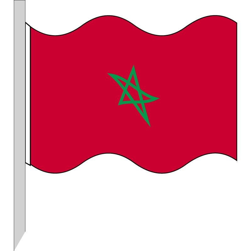 Bandiera Marocco 130-MA - on line ecommerce - Serpone ® - Vincenzo