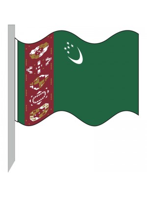 Bandiera Turkmenistan 130-TM